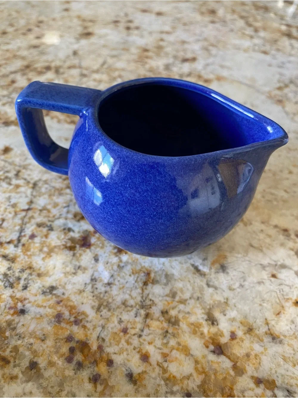 Sasaki Colorstone Textured Sapphire Blue creamer and sugar set